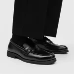 mocassin noir homme