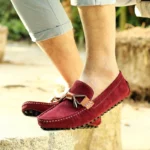 Mocassin cuir refendu homme