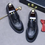 slip-on cuir vrai