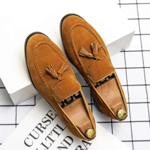 mocassins homme cuir givré
