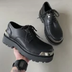 mocassin plateforme épaisse optique