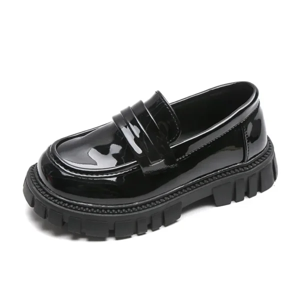 mocassins enfant plateforme noirs