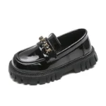 mocassins cuir PU noirs