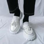 mocassins couture cuir