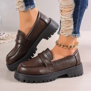 mocassins femme plateforme