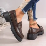 mocassins plateforme cuir verni