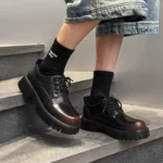mocassin dessus cuir