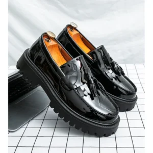 mocassins homme plateforme cuir