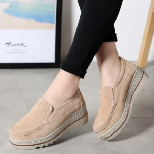 Mocassin femme plates à semelle