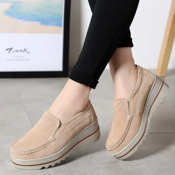 Mocassin femme plates à semelle