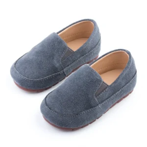Mocassin enfants style britannique à bout rond